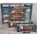 Corgi Eddie Stobart Ltd including 60008 Truck set & Playmat comprising Scania & ERF Cabs & three