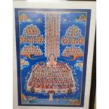 Hindu thangka poster, framed