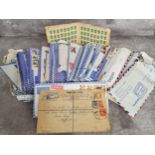 Postal History - collection of Express air mail envelopes with contents, mainly Zambian stamps; an