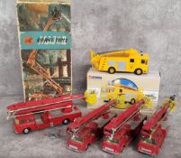 Corgi 1127 Bedford Simon Snorkel Fire Engine - red, silver platforms, yellow plastic basket and