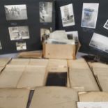 Photography - a photograph album containing military interest examples, local Interest, postcards,