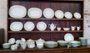 Comprehensive Miltons Ashbourne pattern part dinner service, comprising 18 side plates (17.8 cm /