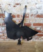 Architectural Salvage - a large weathervane fragment of a witch on her broom silhouette  74cm