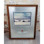 Advertising - Finlandia vodka pictorial advertising pub mirror, framed, 44.5cm wide x 60cm high