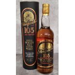 A bottle of Glenfarclas 105 Single Malt Scotch Whisky, distilled and bottled by J & G Grant,