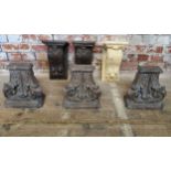 Interior Design - six scrolling acanthus wall sconces in the Victorian taste,  the largest 31cm high