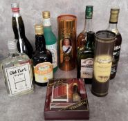 Whisky & Spirits - A bottle of Three Barrels Rare Old French Brandy V.S.O.P 1ltre; The Glenturret