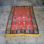 Interior Design - A Mid 20th century Moroccan Tazenakht hand knotted woolen rug