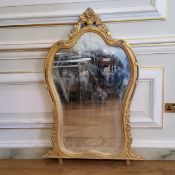 A large decorative gilt framed mirror, in the Roccoco taste, 20th century