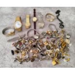 Gentleman's Effects - various early 20th century and later cufflinks; badges watches; etc qty
