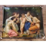 A decorative 20th century oil on canvas, After William-Adolphe Bouguereau's original 'Admiration',