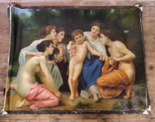 A decorative 20th century oil on canvas, After William-Adolphe Bouguereau's original 'Admiration',