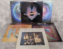 Journey vinyl LPs including Look into the Future, CBS 32102; Next Columbia PC 34311 (some rubbing to