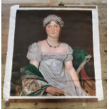 A large 20th century oil on canvas, After David Jacques Louis' portrait titled Comtesse Daru,