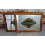 Advertising - a pair of framed Burton Wood Brewery mirrors, framed
