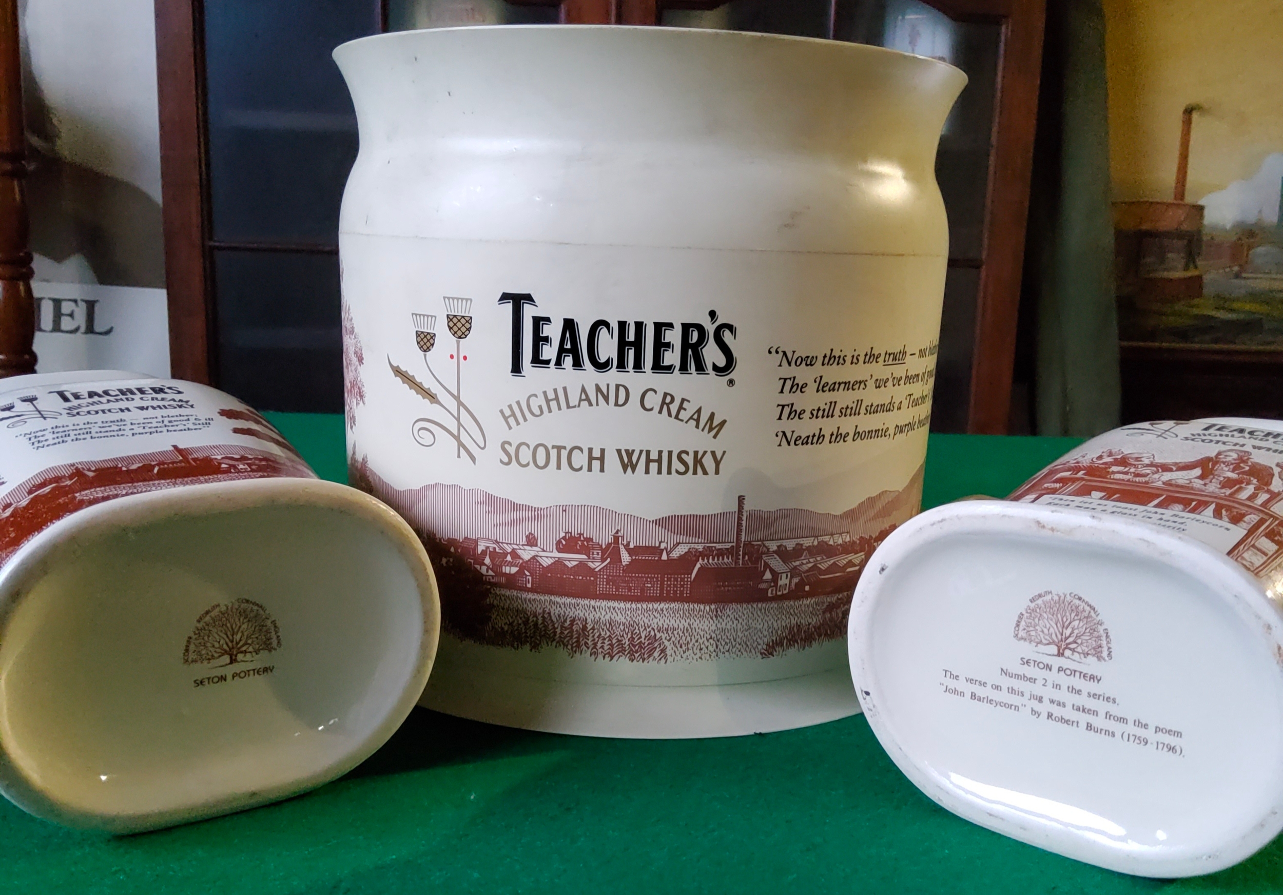 Whisky Advertisement - Teacher's ice bucket with two Teacher's advertising whisky water jugs - Image 2 of 2