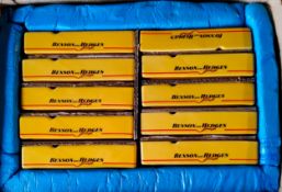 New Old Stock - a boxed set of ten large unused Benson & Hedges ashtrays by HCW (Hancock