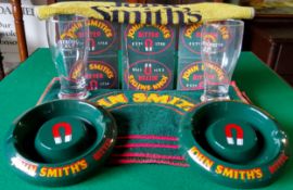 Breweriana & Advertisement - John Smith's related ashtrays, beer mat packs,etc