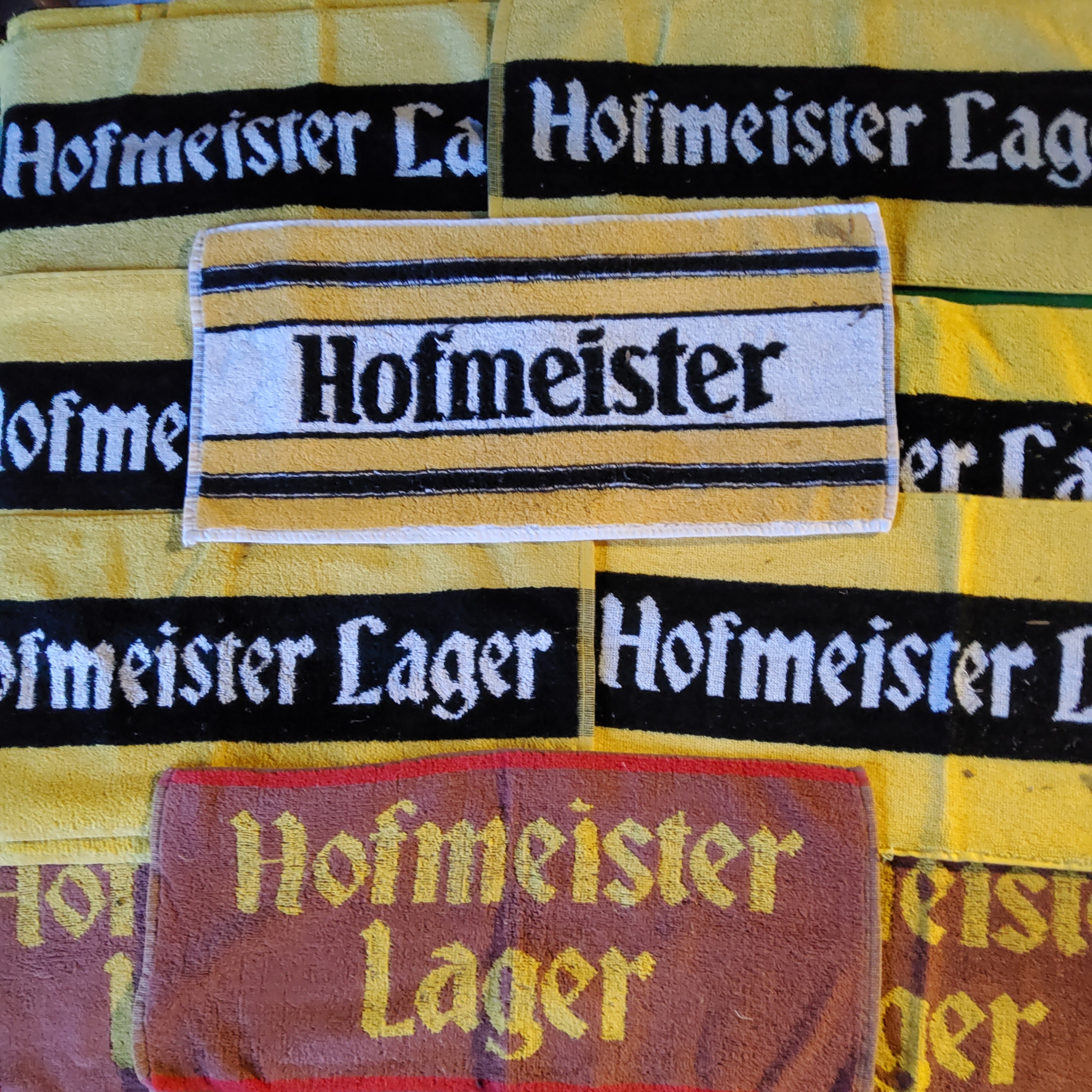 Breweriana - Vintage Hofmeister bar towels.