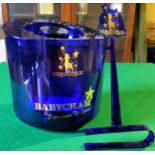 Advertisement - a 1980's Babycham "Experience The Sparkle" promotional ice bucket, ice tongs,etc.