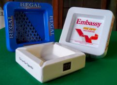 Smoking Advertisement - Three Wade PDM produced ceramic ashtrays advertising Regal, Embassy amd