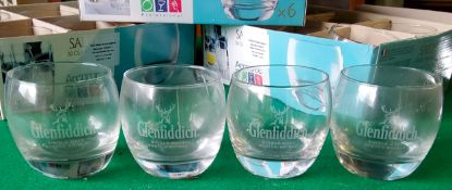 New Old Stock - Twenty Two Glenfiddich tumblers, etched 'Every Year Counts'