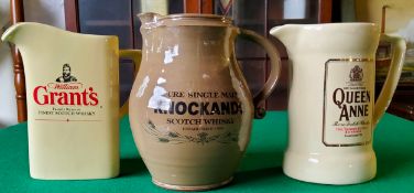 A Grant's Scotch whisky water jug by Hancock Corfield & Waller; Queen Anne fine scotch whisky