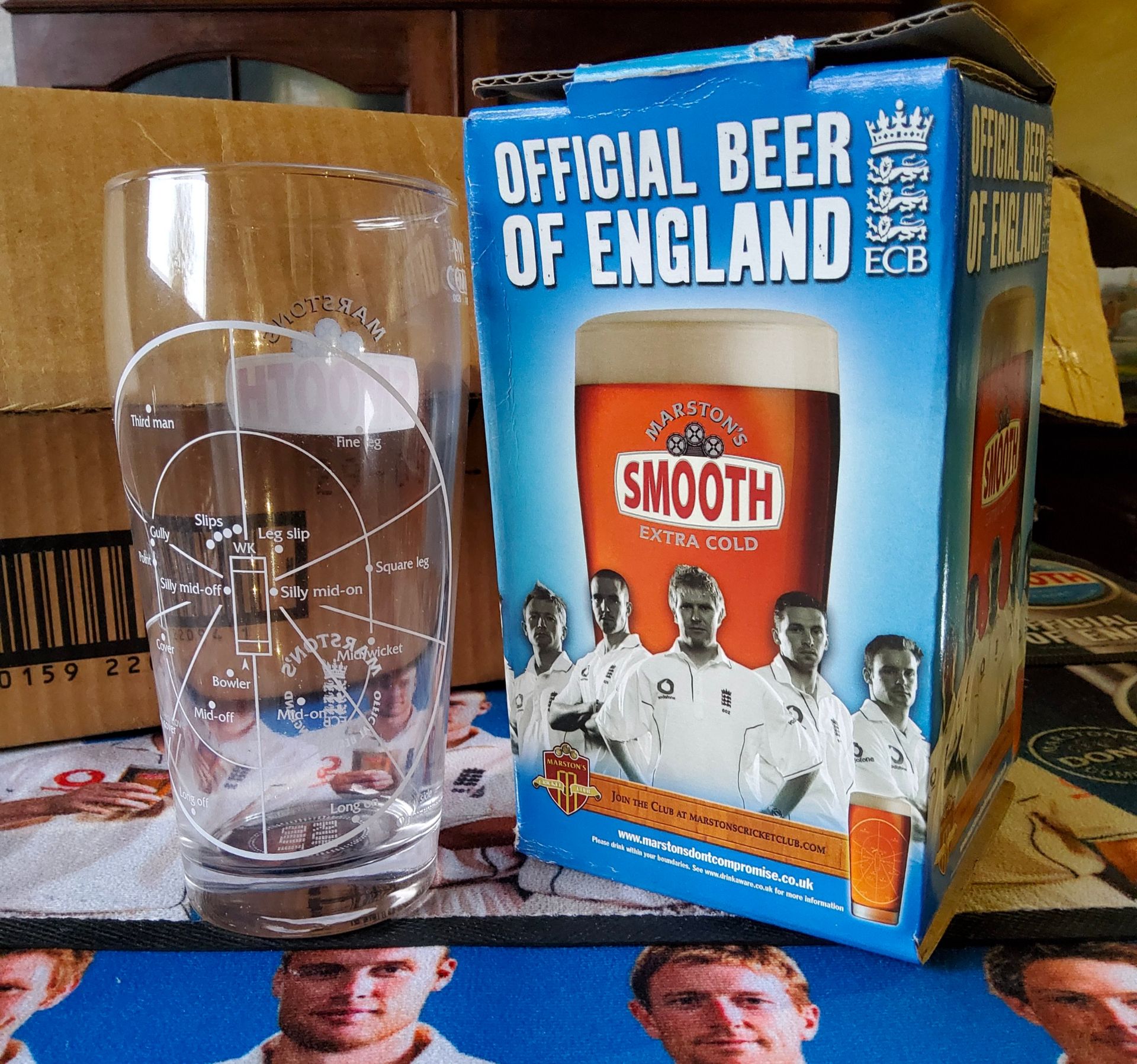 Breweriana - New Old Stock - Marston's Smooth The Official Beer of England Cricket Team unused - Image 2 of 2