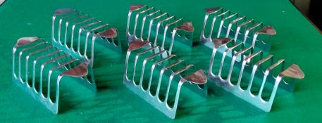 Home Bar Accessories - six stainless steel toast racks... or menu holders.