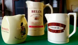 Whisky Advertisement - a Bell's Old Scotch Whisky 'EXTRA SPECIAL' water jug by Wade; Dewar's Fine