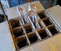 New Old Stock - a trade package of Twenty Four John Smith's Cask pint glasses. Mint Condition.