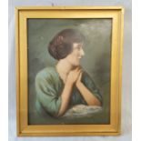 A 19th Century English School still life study of an elegant lady, oil on canvas, gilt frame,