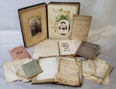 Victorian and Edwardian recipe books and a Moroccan leather photograph album. A Sheffield Trades &