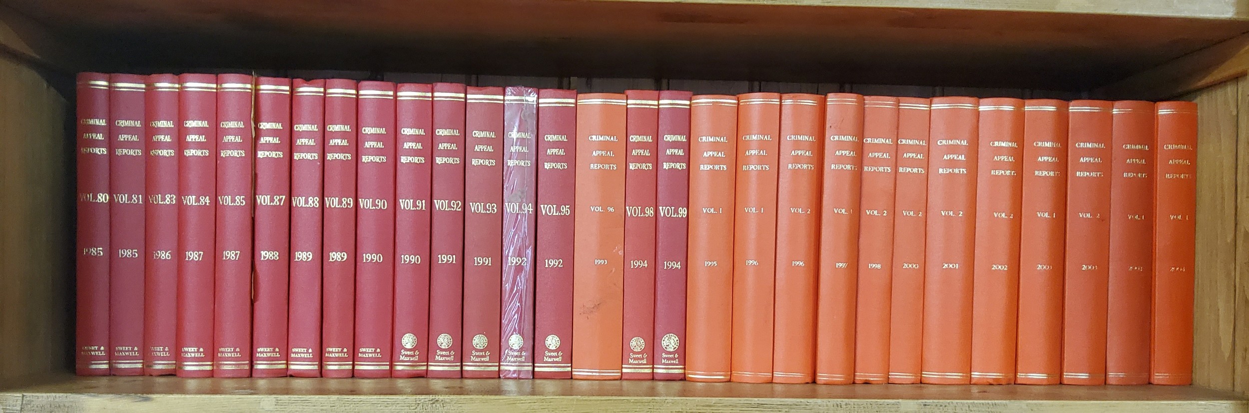 Law books - Criminal Appeal Reports edited by Herman Cohen Sweet, Maxwell & Limited ninety volumes - Image 2 of 4