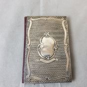 An Edwardian silver mounted leather needle case by Arthur Johnson Smith, Birmingham 1905, vacant