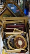 Ex-dealers Stock Victorian and later picture frames, card mounts and velvet borders, various sizes