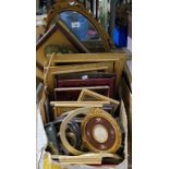 Ex-dealers Stock Victorian and later picture frames, card mounts and velvet borders, various sizes