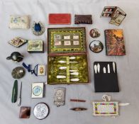 Sewing - a collection of pincushions, needle cases and trinkets including a victorian scrapbook