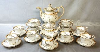 A Victorian 'Rockingham' part tea service, marked 564 to base including teapot, sugar bowl and