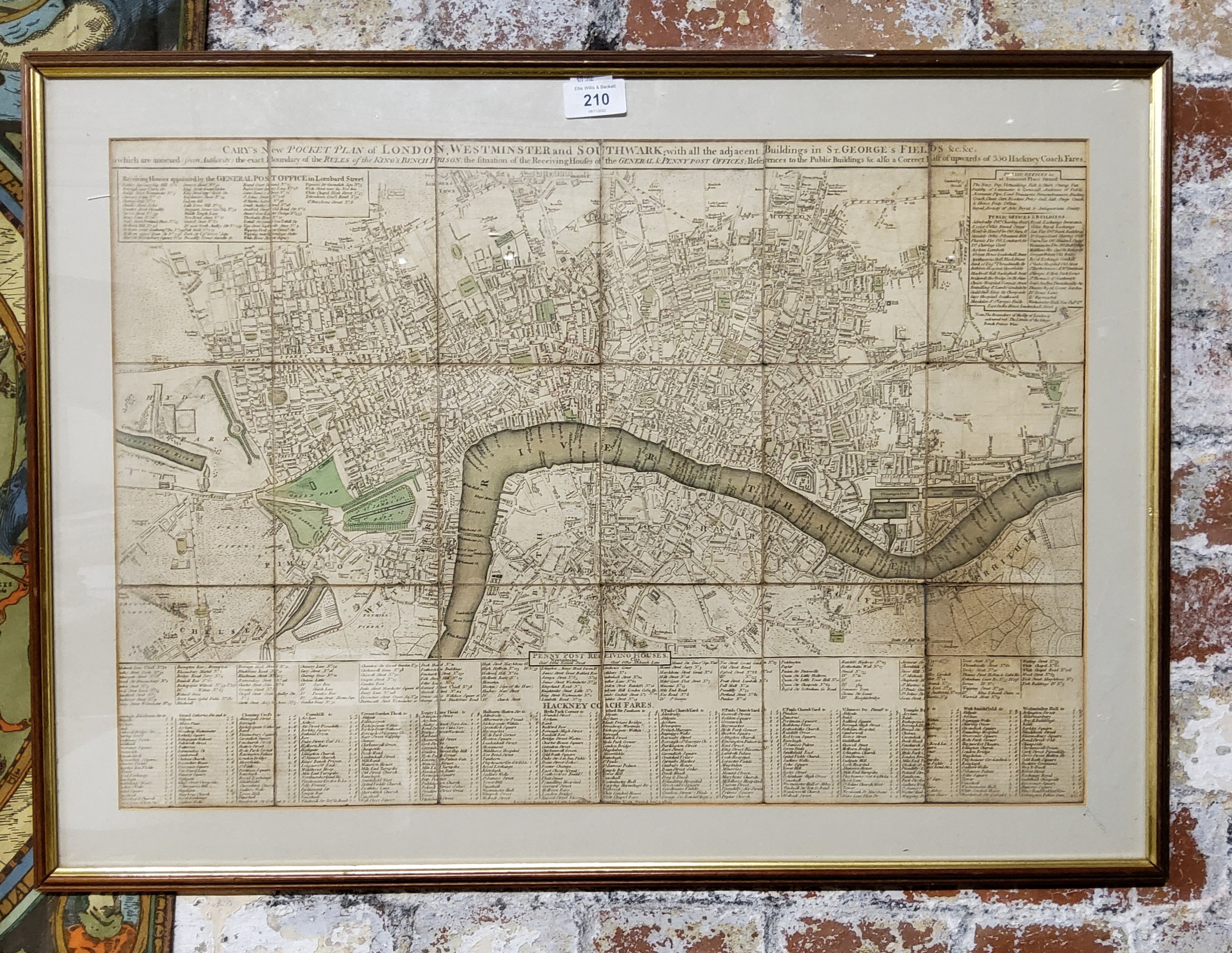 Cartography - John CARY. Cary`s New Pocket Plan of London, Westminster and Southwark. London: