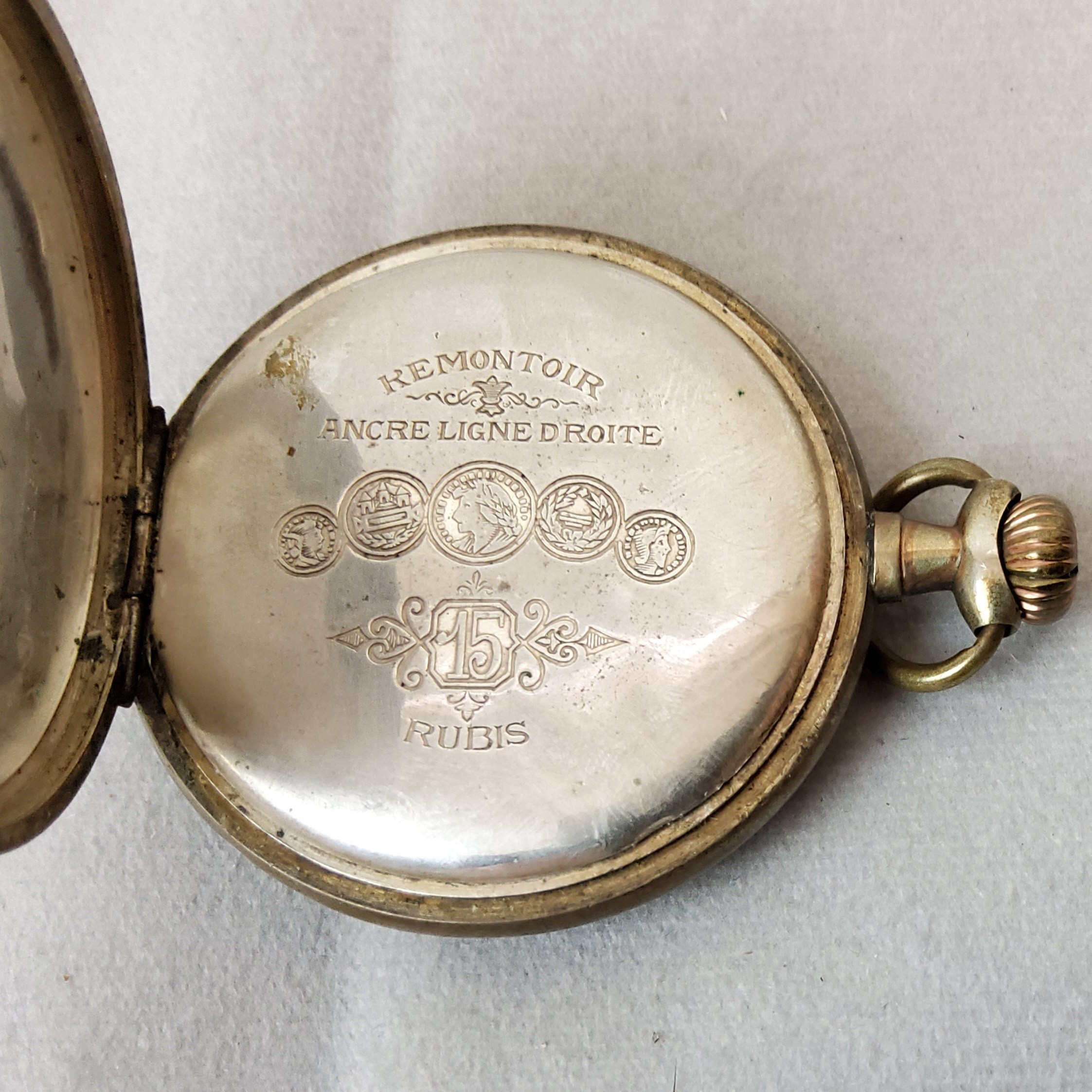 Gentleman's Effects - A Continental silver .800 grade pocket watch marked Remontoir Ancre Ligne - Image 3 of 5