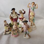 A fine 18th century Derby Porcelain figure of a young woman potting flowers in the garden, painted