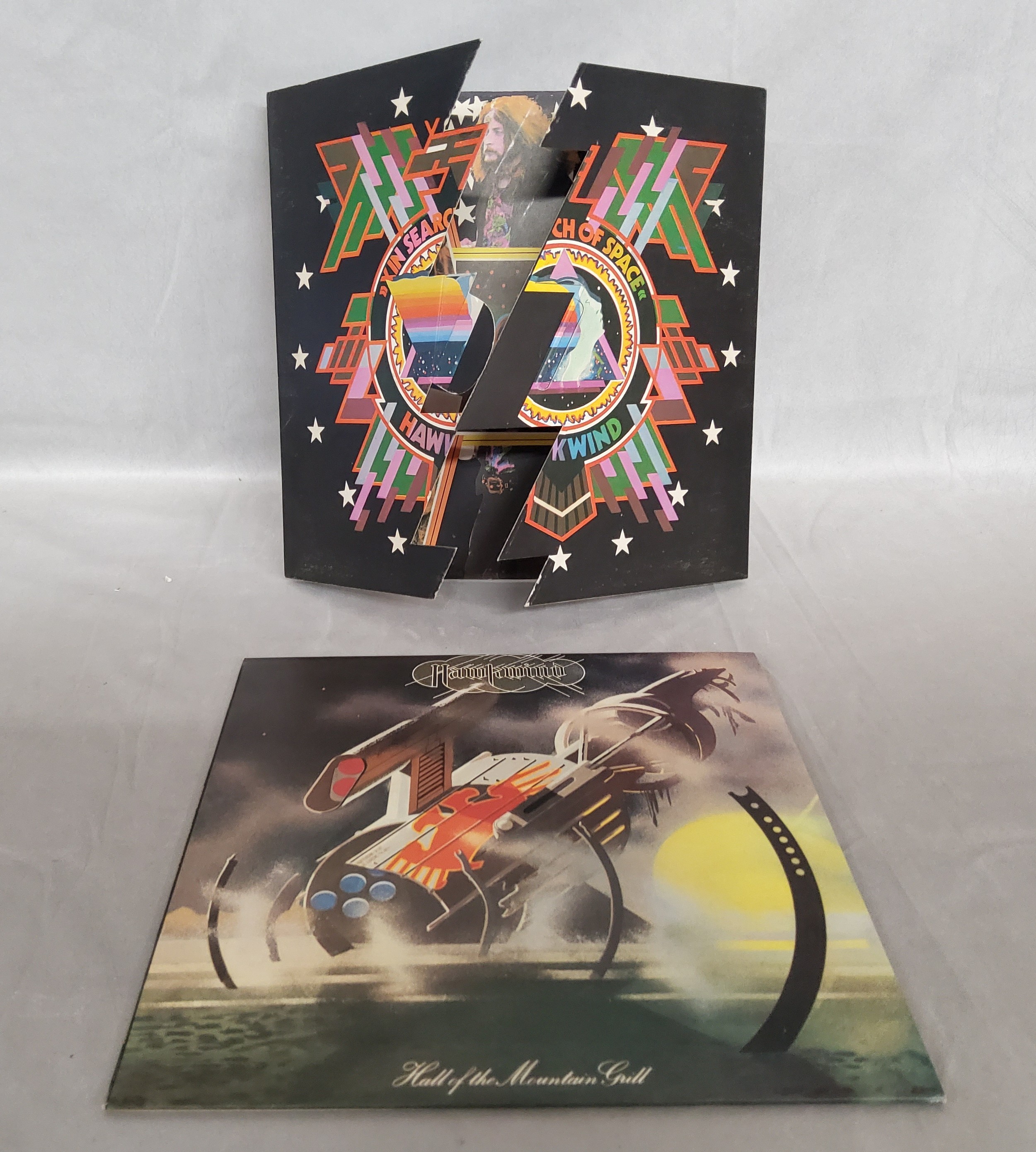 Hawkwind X In Search Of Space, Gimmix Cover + mint logbook, UAG 29202, UAG 29202 A-1U; Hall of the