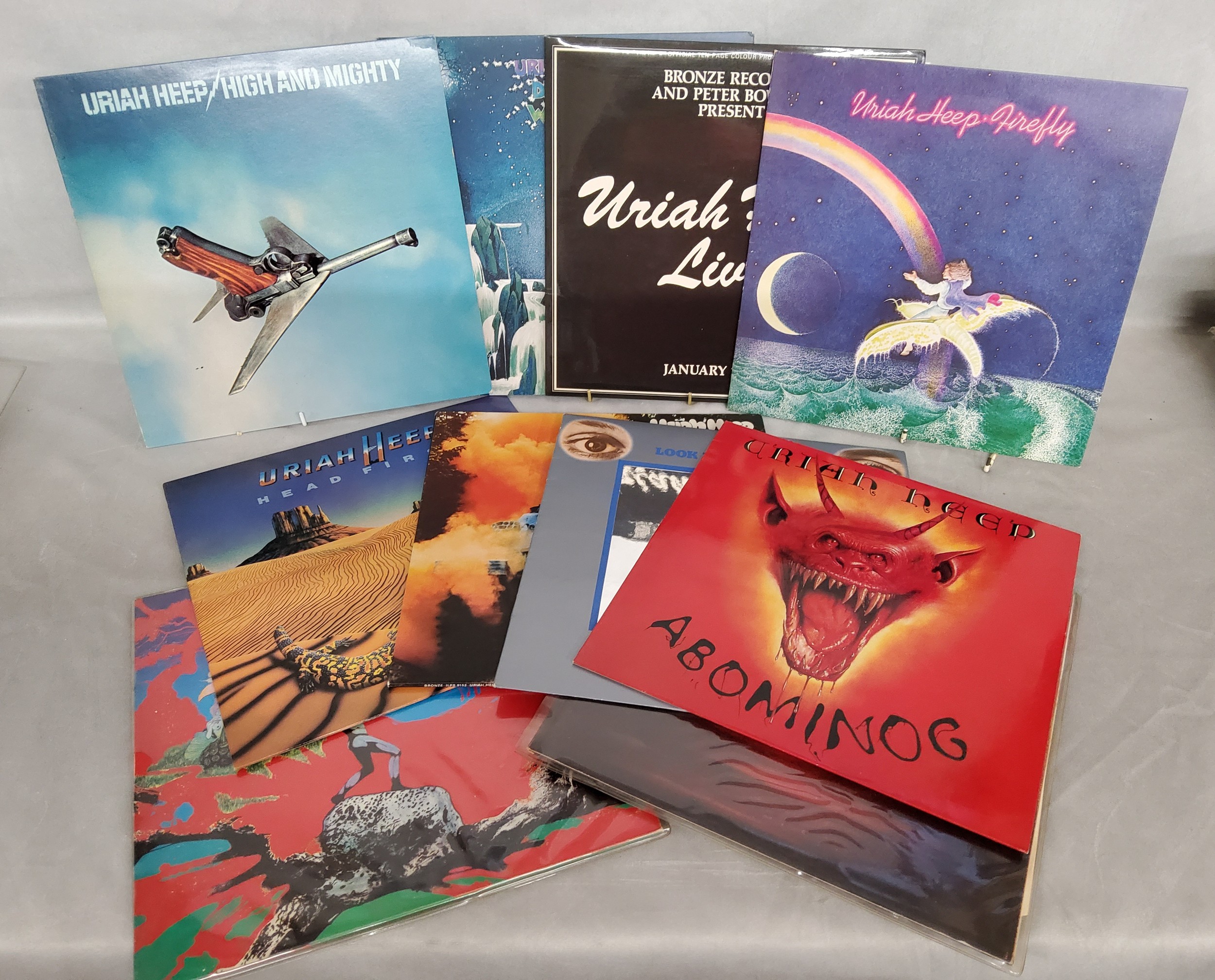 Uriah Heep vinyl LP's including Salisbury, Bronze ILPS. 9152, ILPS 9152 A-2U; Look at Yourself