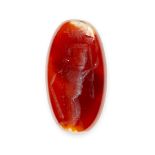 AN UNMOUNTED CARNELIAN INTAGLIO carved to depict a classical figure, 7.72 carats, 2.2cm.