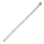 A 17.21 CARAT DIAMOND LINE BRACELET in 18ct white gold, comprising a single row of round brilliant