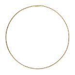 AN ANTIQUE CHAIN NECKLACE in yellow gold, no assay marks, 36.0cm, 3.7g.