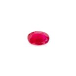 NO RESERVE - AN UNMOUNTED RUBY  Oval cut, 0.48 carats