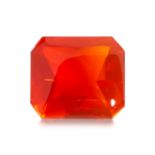 NO RESERVE - AN UNMOUNTED FIRE OPAL Faceted to the back and polished to the front, 2.70 carats