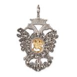 NO RESERVE - AN ANTIQUE DOUBLE HEADED EAGLE SILVER PENDANT, LATE 18TH CENTURY  Designed as a